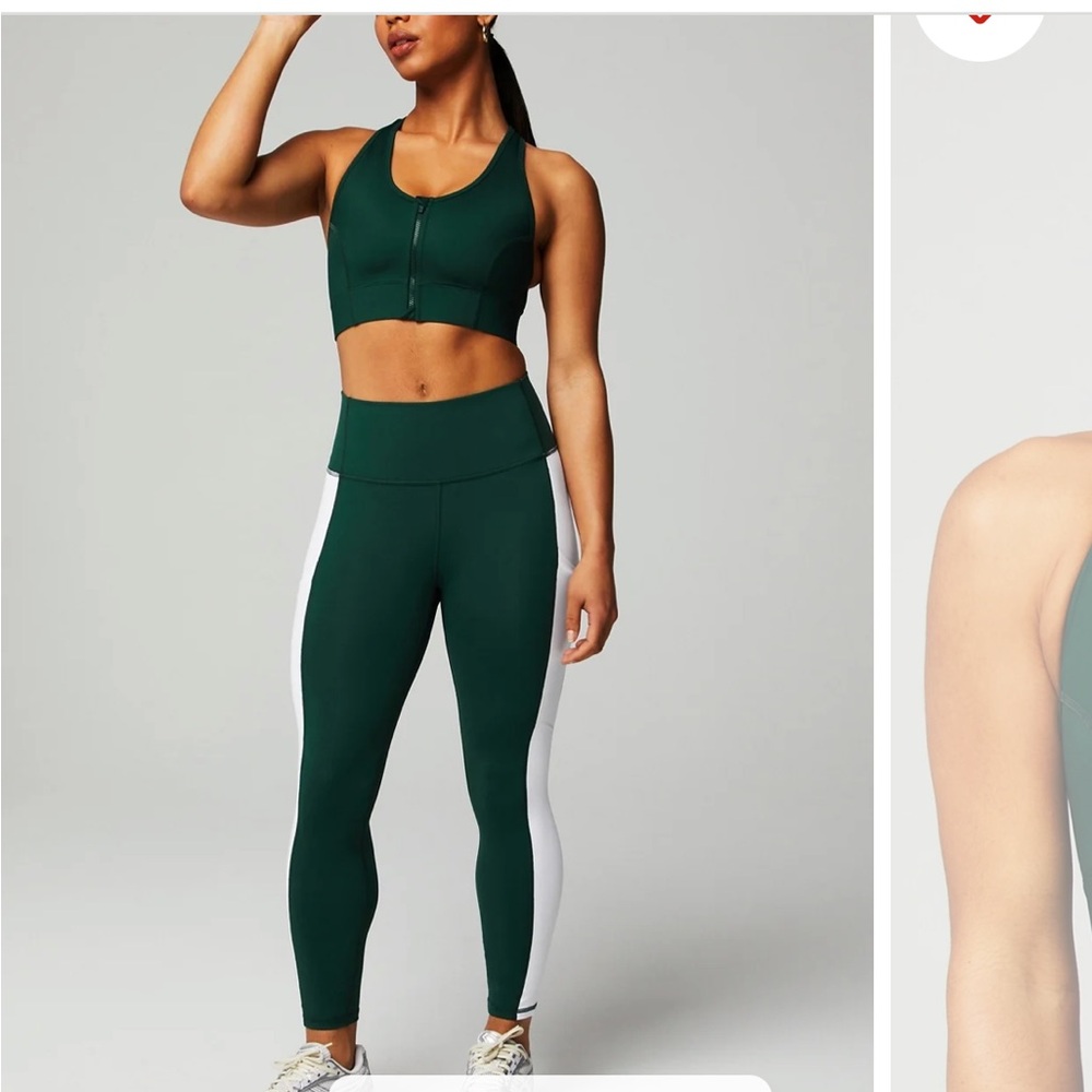 On The Go High Waist Capris & Front Zip sports Bra SET